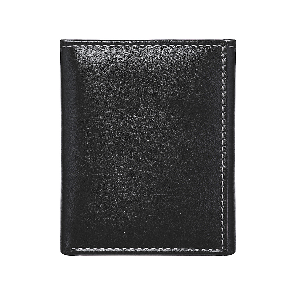 Stewart Stand RFID Blocking Leather Exterior Tri Fold Black Silver Stewart Stand Men s Wallets
