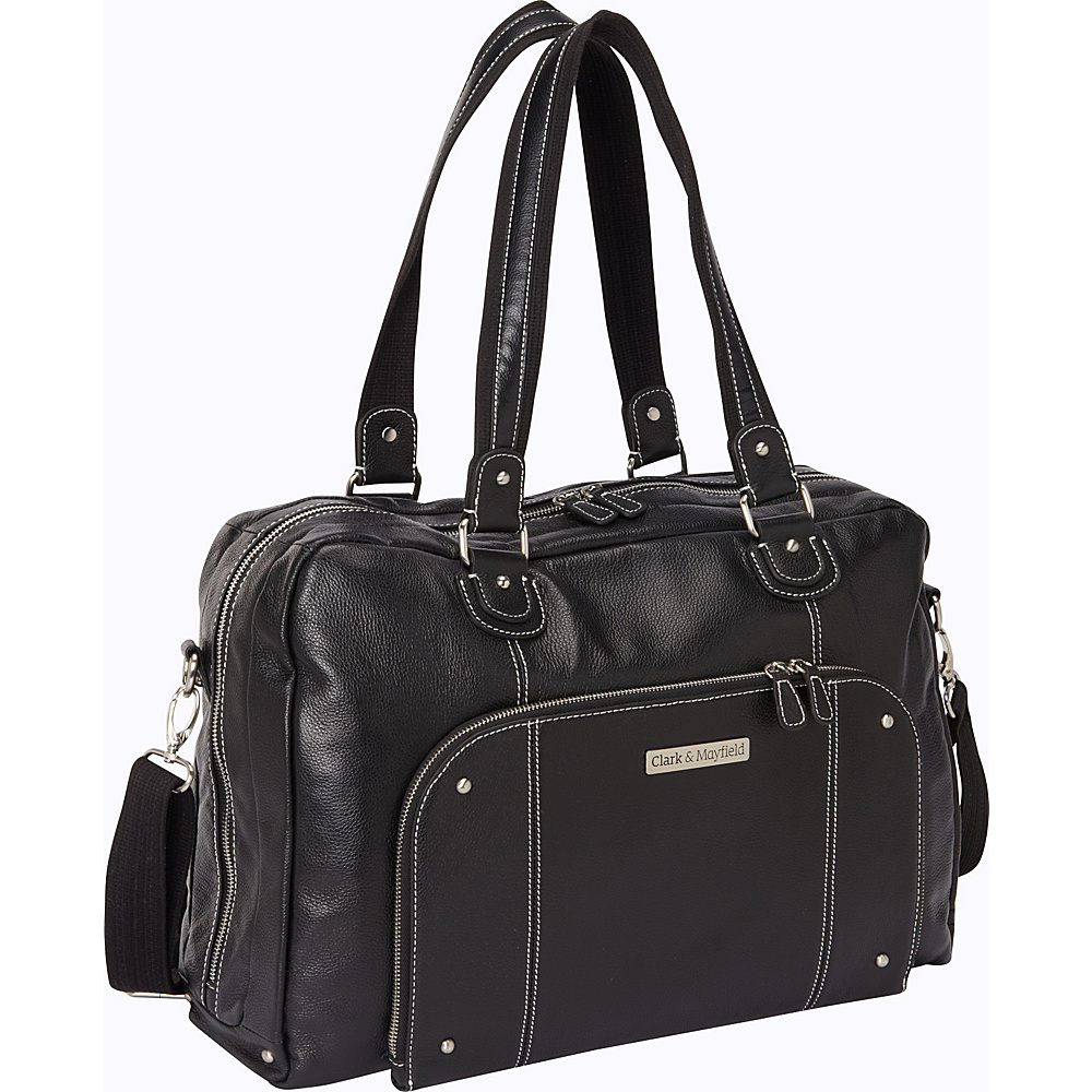 Clark Mayfield Morrison Leather Laptop Handbag 18.4 Black Clark Mayfield Women s Business Bags