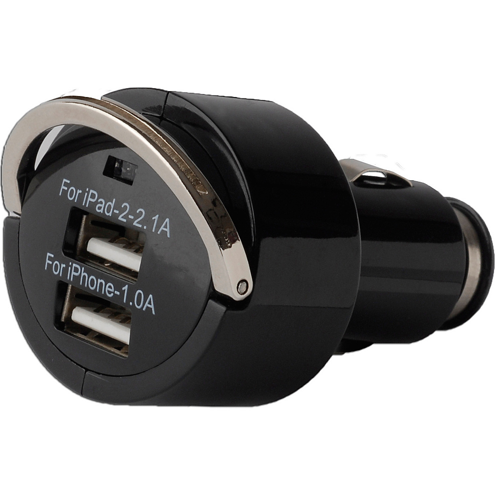 High Road 3.1A Dual USB Phone and Tablet Car Charger Black High Road Trunk and Transport Organization