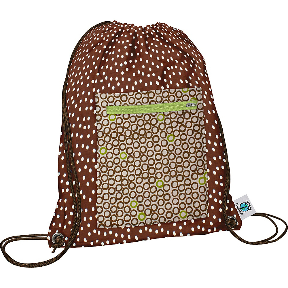 Planet Wise Sport Sack pack Lime Cocoa Bean Planet Wise Everyday Backpacks