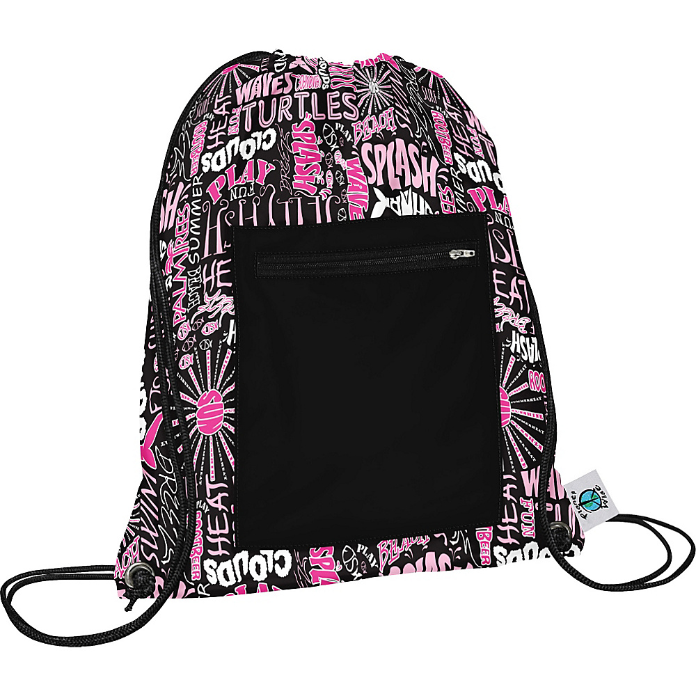 Planet Wise Sport Sack pack Pink Splash Planet Wise Everyday Backpacks