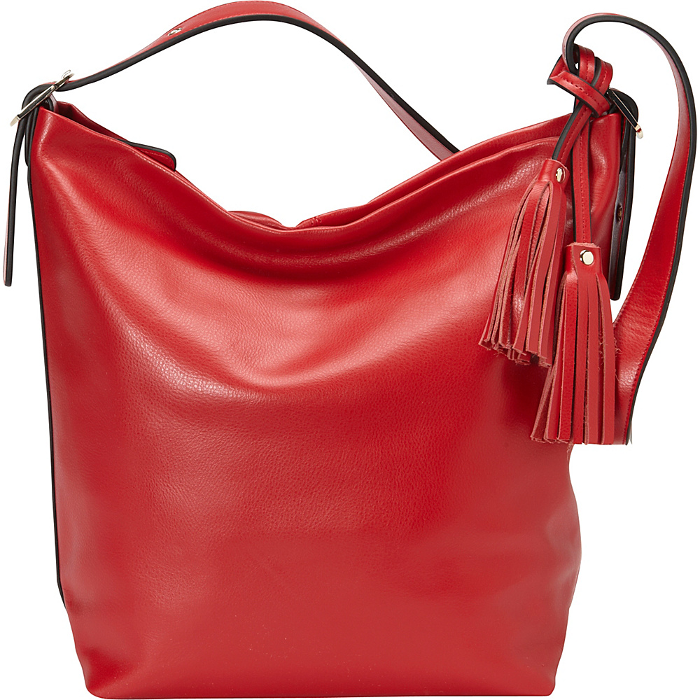 Donna Bella Designs Olivia Shoulder Bag Red Donna Bella Designs Leather Handbags