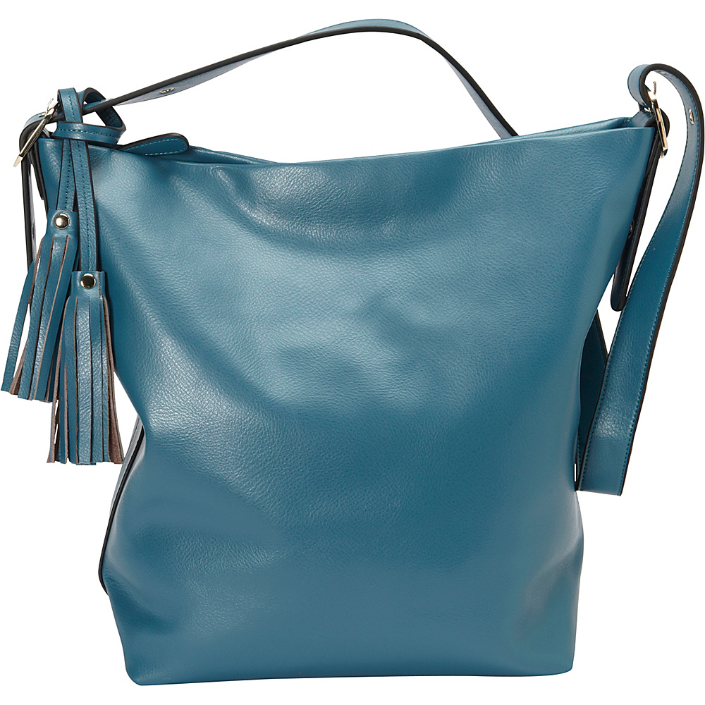 Donna Bella Designs Olivia Shoulder Bag Blue Donna Bella Designs Leather Handbags