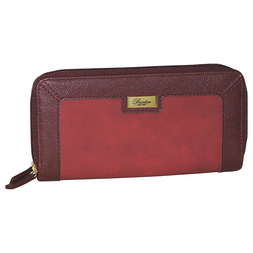 Buxton East West Zip Around Wallet Red Buxton Women s Wallets