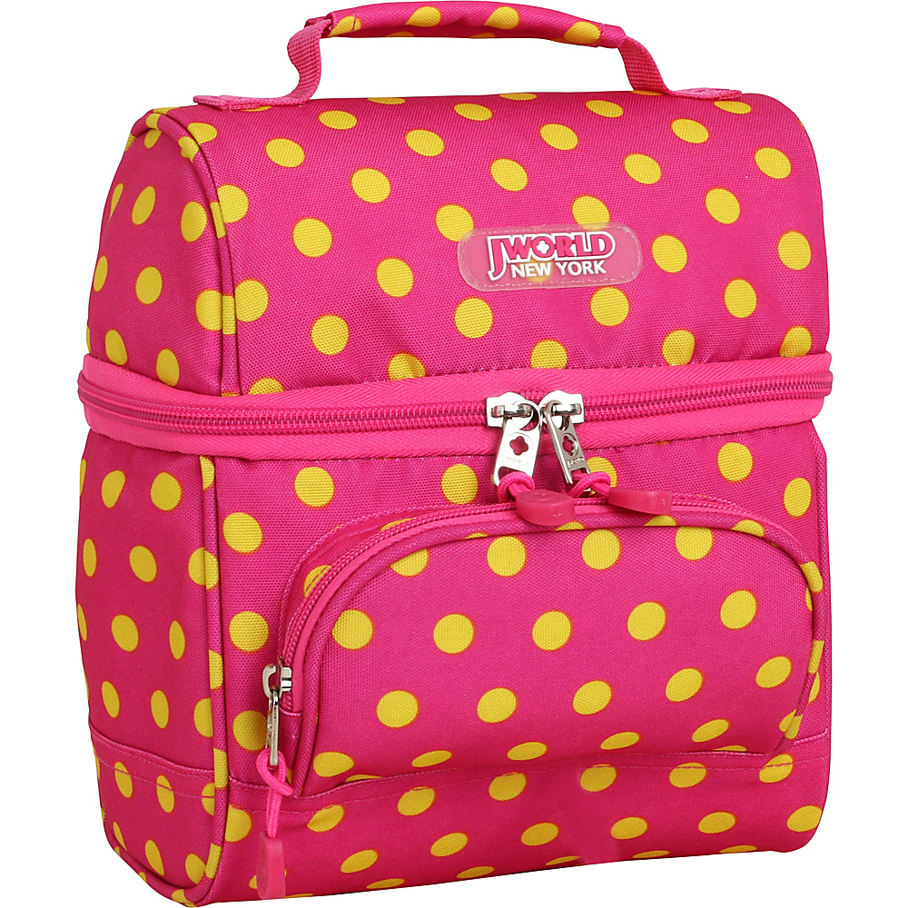 J World New York Corey Lunch Bag Pink Buttons J World New York Travel Coolers