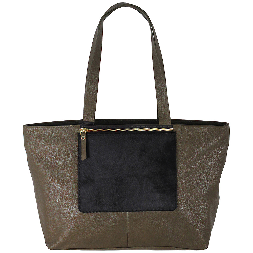 Latico Leathers Nida Tote Black on Olive Latico Leathers Leather Handbags