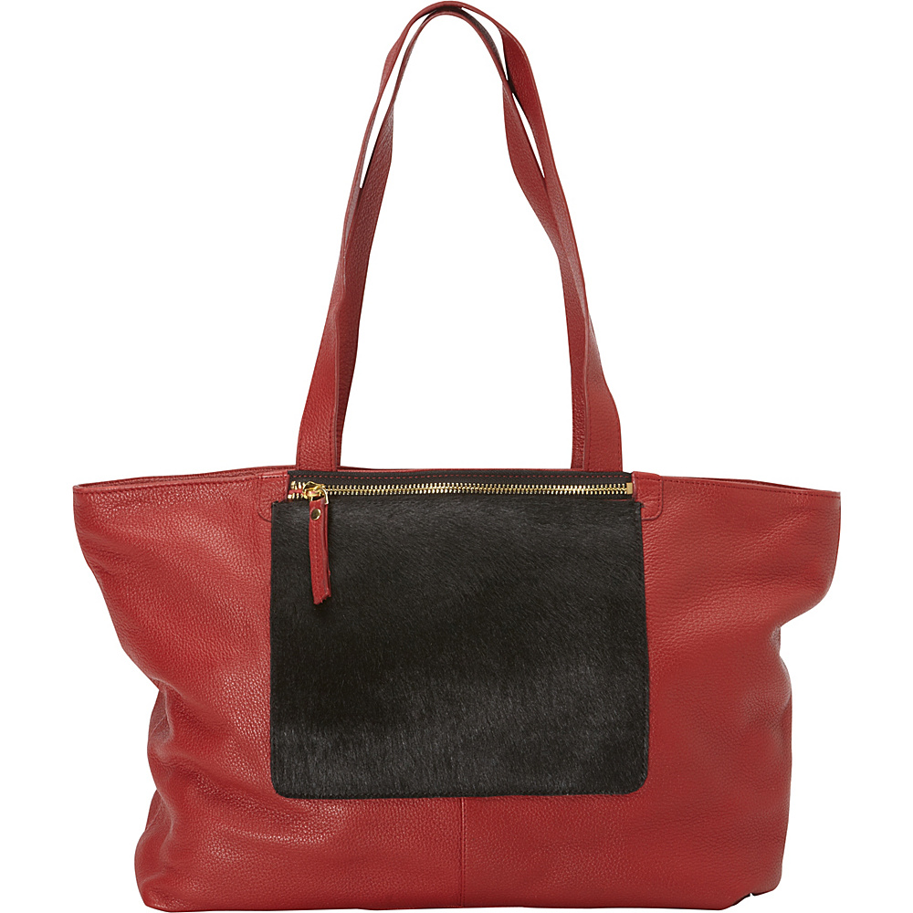 Latico Leathers Nida Tote Black on Red Latico Leathers Leather Handbags