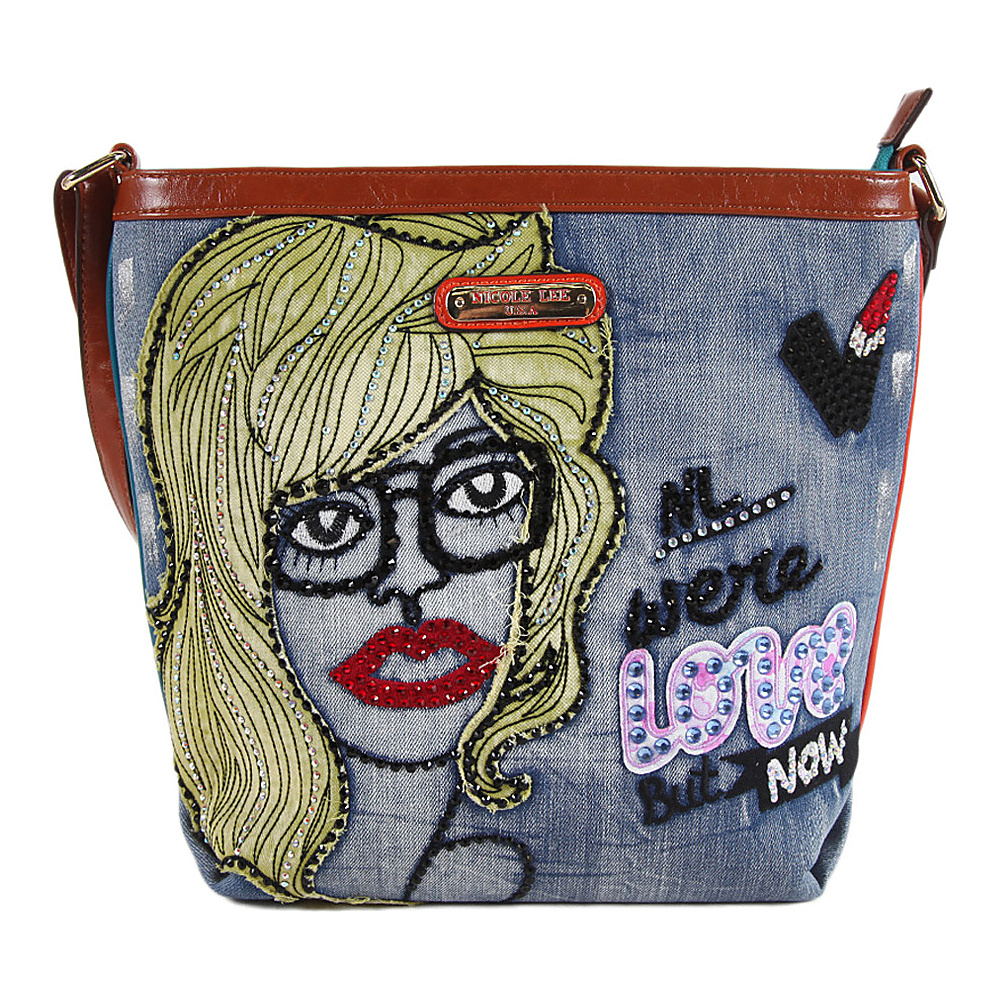 Nicole Lee Jodie Blonde Print Messenger Bag Blonde Nicole Lee Messenger Bags