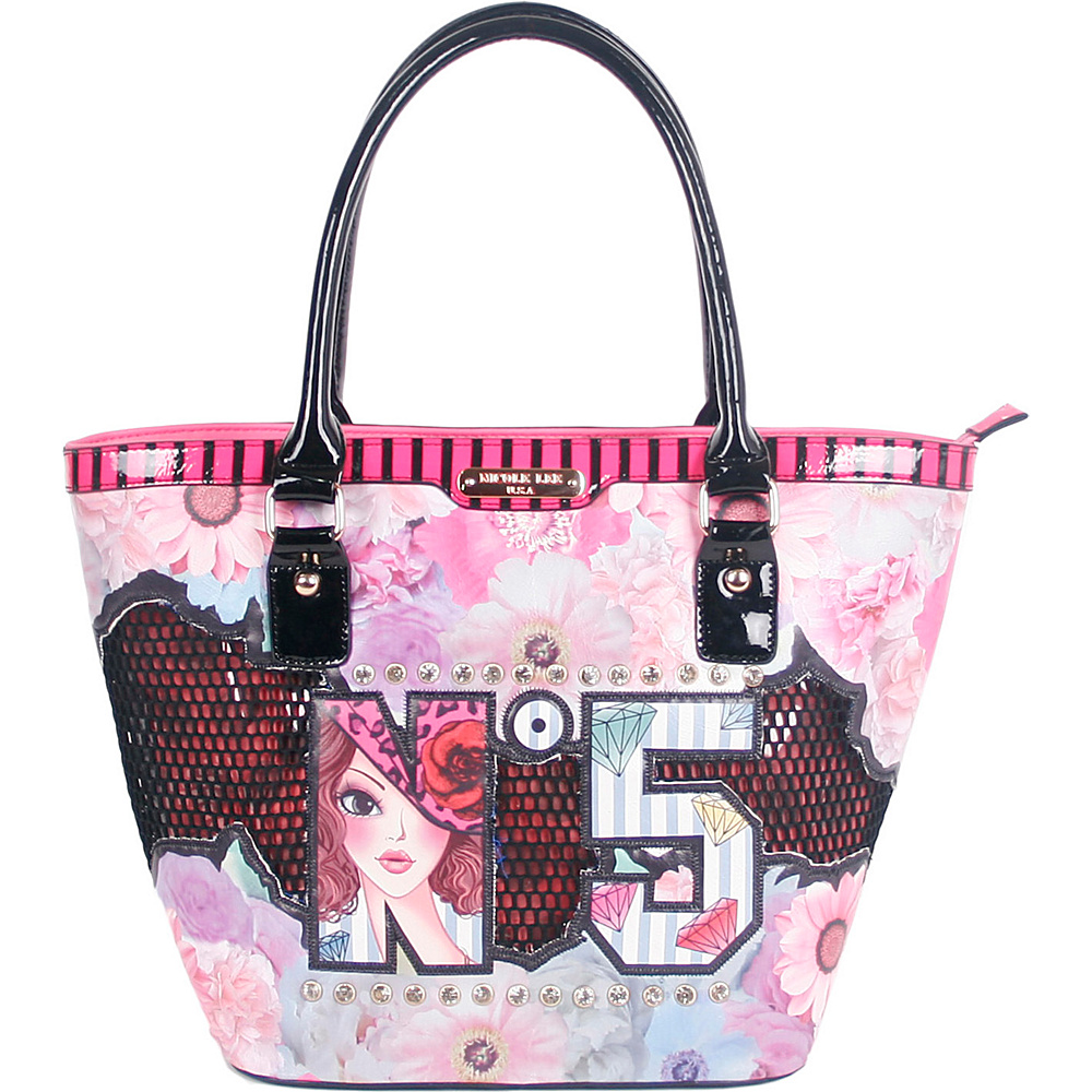 Nicole Lee N5 Print Tote Bag No. 5 Nicole Lee Manmade Handbags