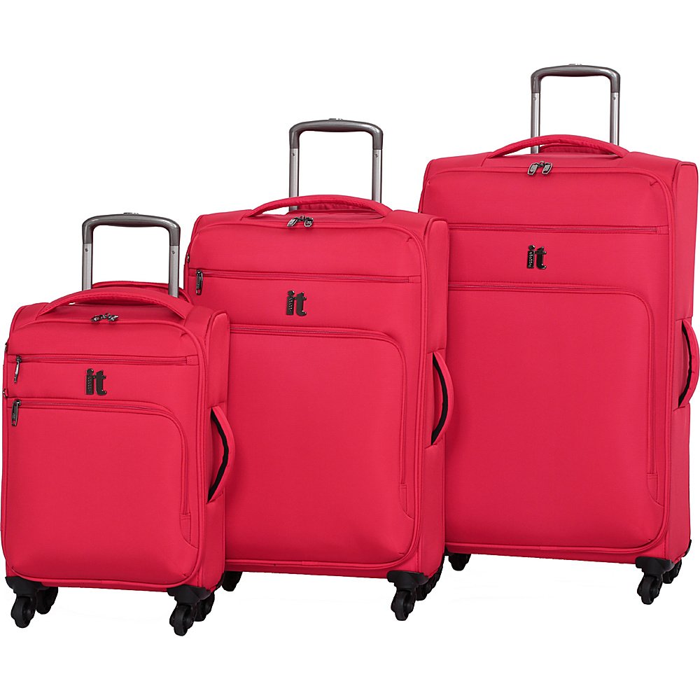 it luggage MegaLite Luggage Collection 3 Piece Spinner Luggage Set eBags Exclusive Fiery Red it luggage Luggage Sets