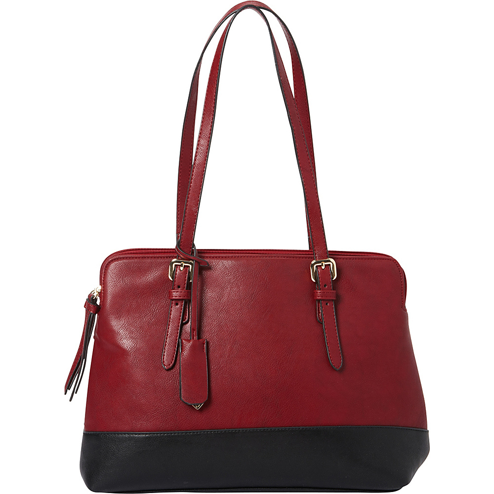 La Diva RFID Trattoria Shoulder Bag Exclusive Merlot Black La Diva Manmade Handbags