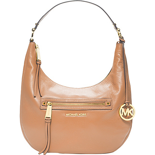 MICHAEL Michael Kors Rhea Zip Medium Zip Shoulder Bag Suntan - MICHAEL Michael Kors Designer Handbags