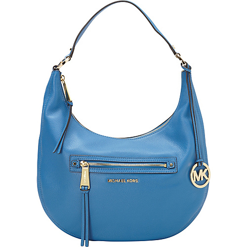 MICHAEL Michael Kors Rhea Zip Medium Zip Shoulder Bag Heritage Blue - MICHAEL Michael Kors Designer Handbags