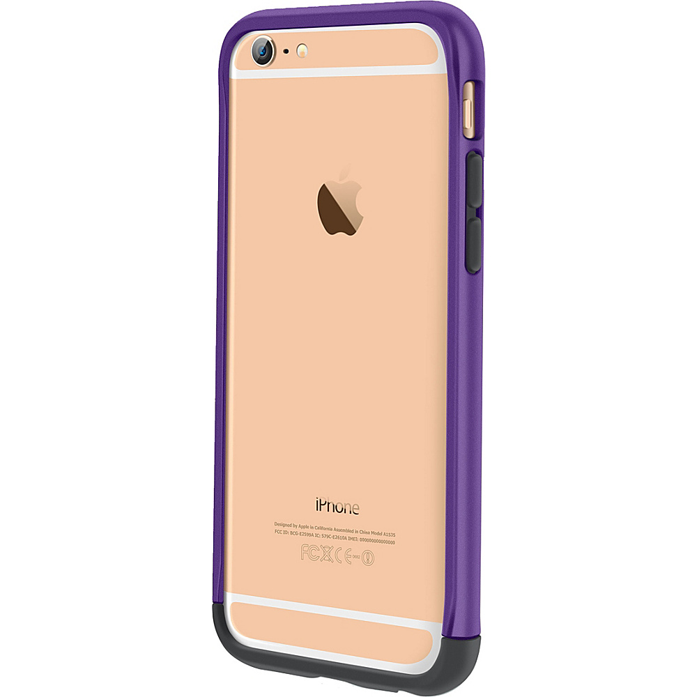 rooCASE Ultra Slim Fit Strio Bumper Case Cover for iPhone 6 6s 4.7 Purple rooCASE Electronic Cases