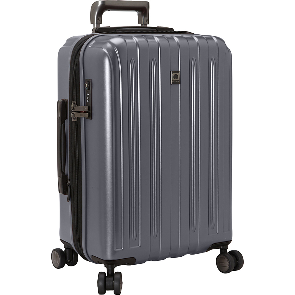 Delsey Helium Titanium Carry On Expandable Spinner Trolley Graphite Delsey Hardside Carry On