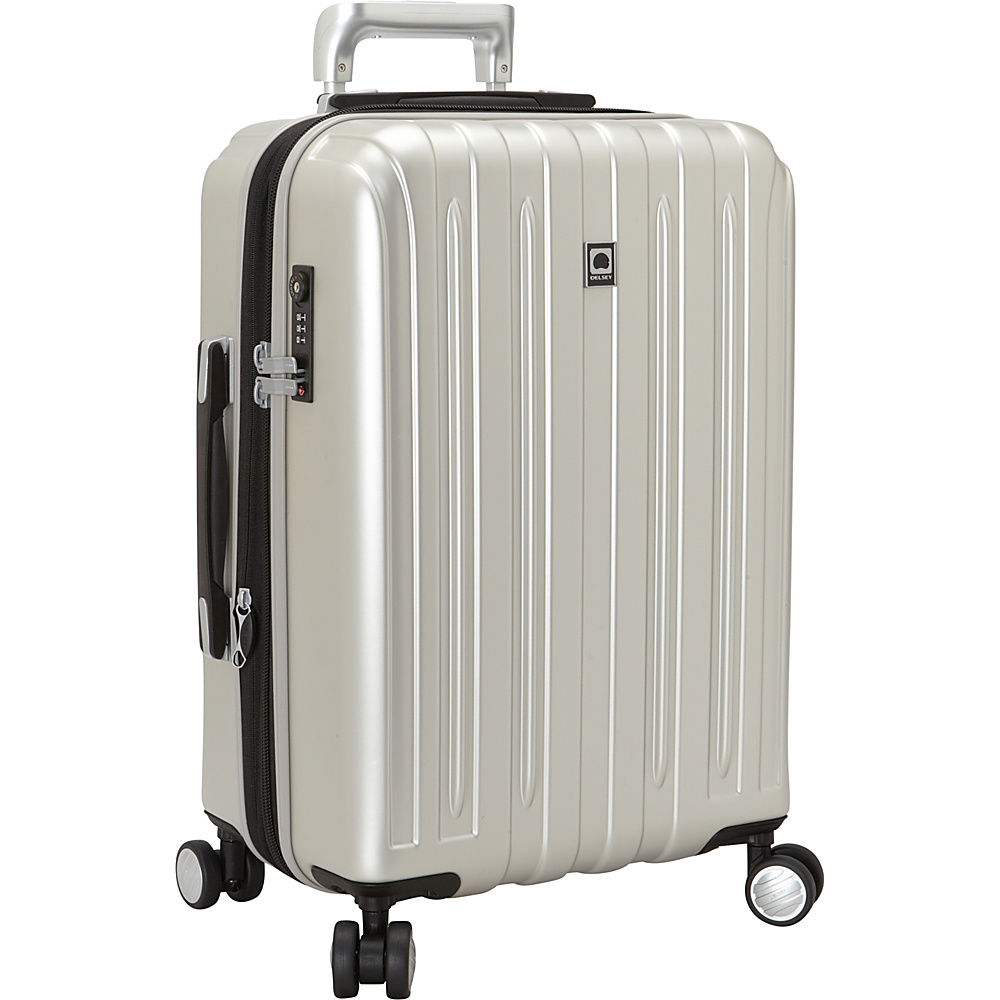 Delsey Helium Titanium Carry On Expandable Spinner Trolley Silver Delsey Hardside Carry On