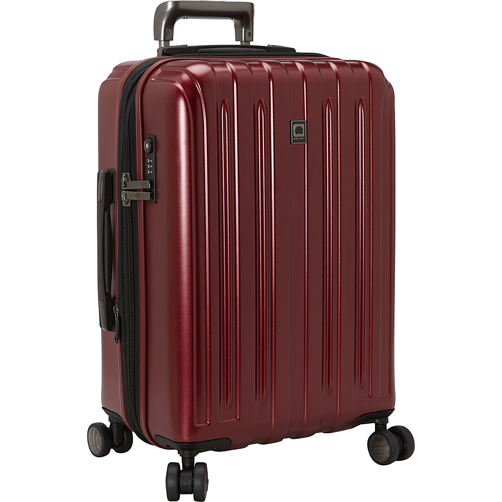 Delsey Helium Titanium Carry On Expandable Spinner Trolley Black Cherry Delsey Hardside Carry On