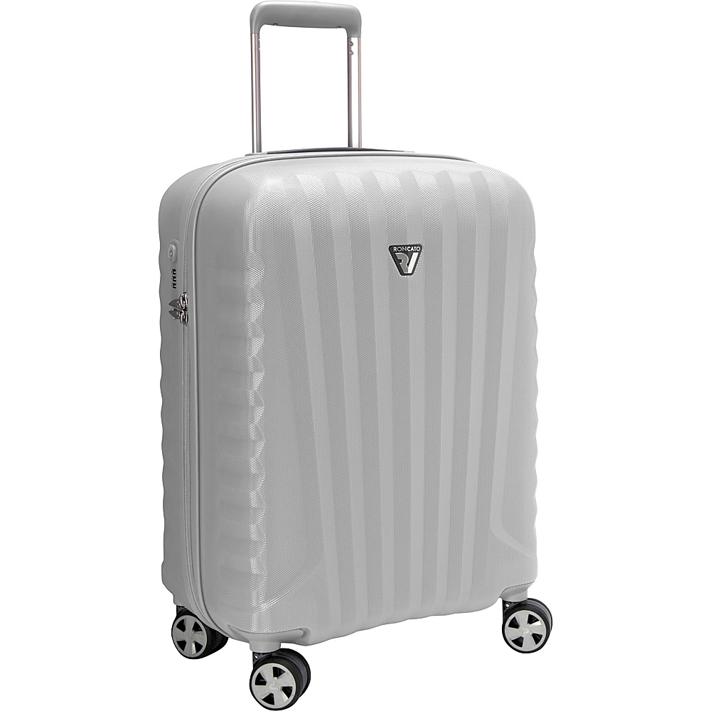 Roncato UNO ZSL Premium 22 Carry On Spinner Silver Roncato Hardside Luggage