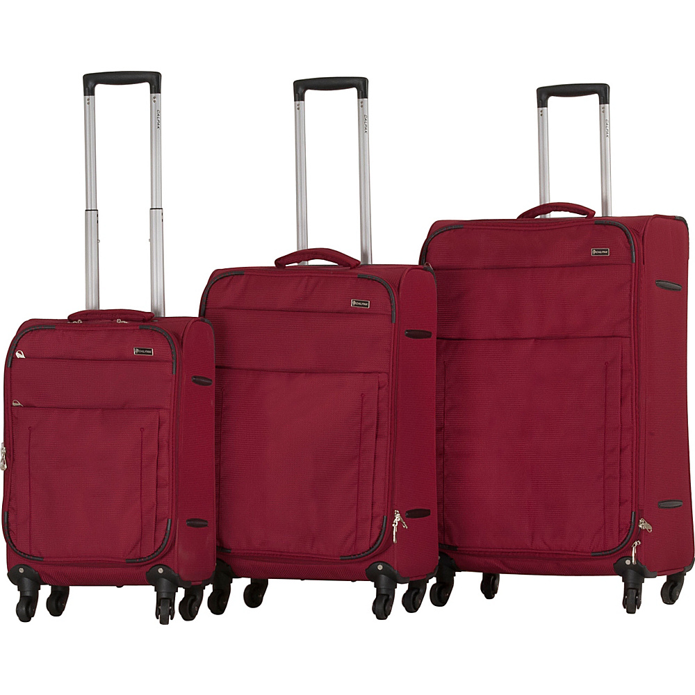 CalPak Wilshire Luggage Set Burgundy CalPak Luggage Sets