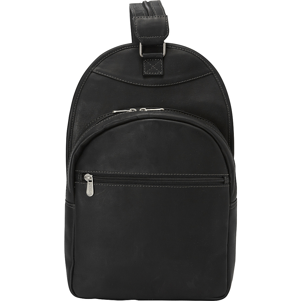 Piel Slim Adventurer Sling Backpack Black Piel Leather Handbags