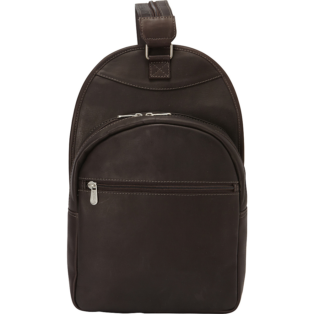 Piel Slim Adventurer Sling Backpack Chocolate Piel Leather Handbags