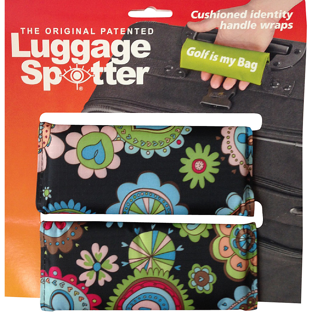Luggage Spotters Colorful Flowers Luggage Spotter Blue Luggage Spotters Luggage Accessories