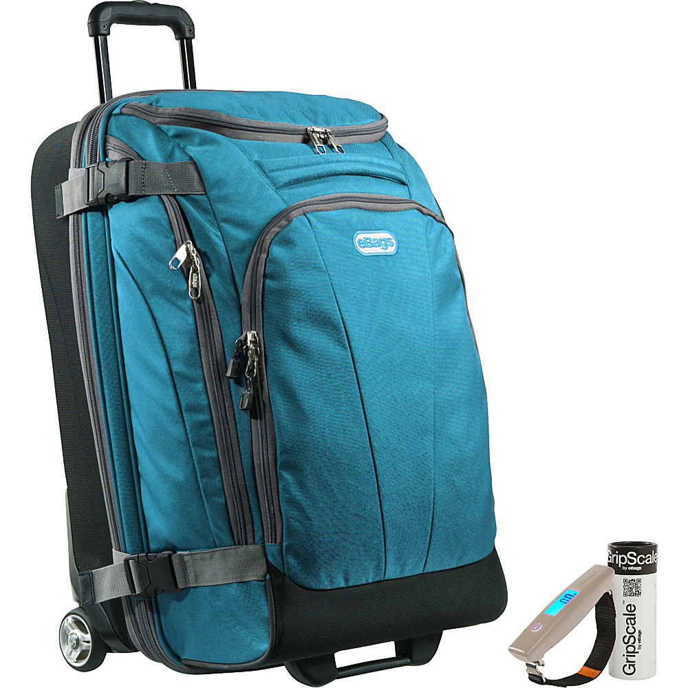 eBags Value Set Gripscale Digital Luggage Scale TLS Junior 25 Wheeled Duffel Tropical Turquoise eBags Rolling Duffels
