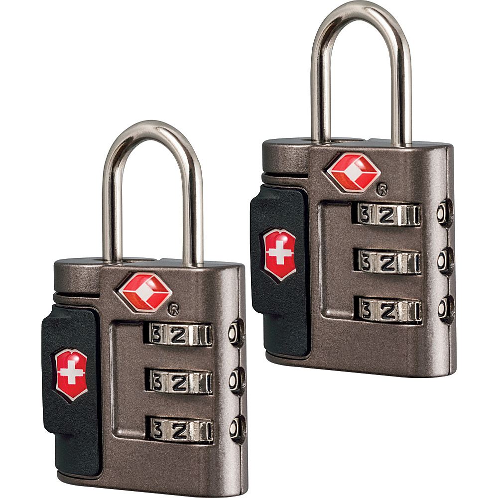 Victorinox Lifestyle Accessories 4.0 Travel Sentry Approved Combination Lock Set Grey Victorinox Luggage Accessories