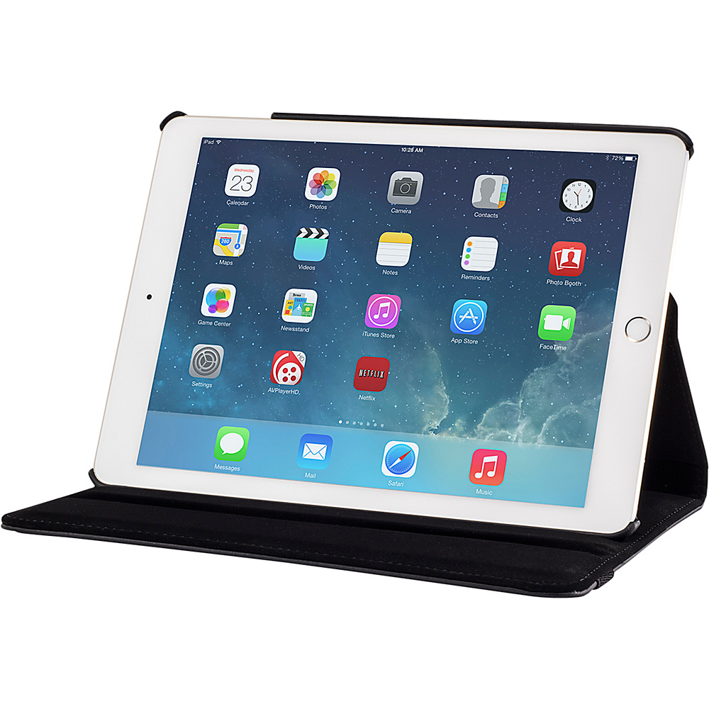 Devicewear Detour 360 Rotating Case for the iPad Air 2 Case with Auto On Off Black Devicewear Electronic Cases