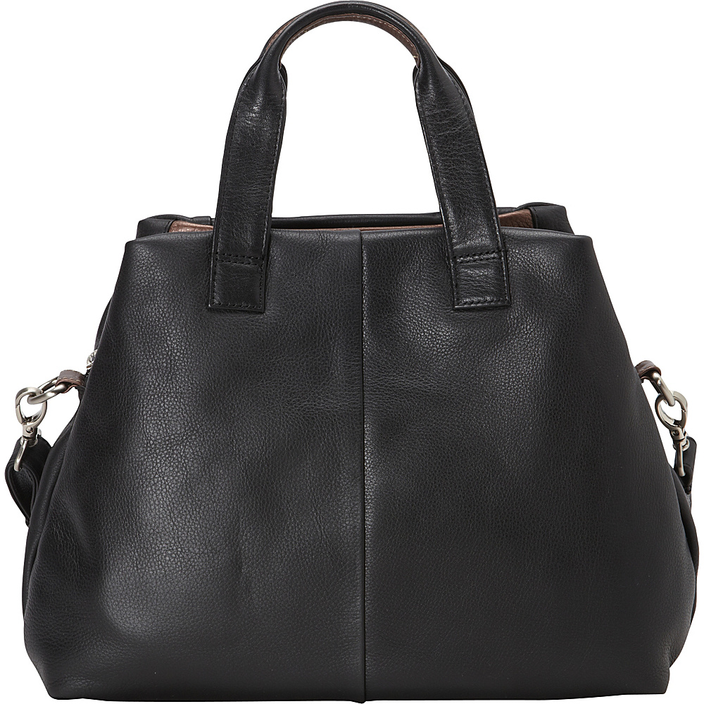 Derek Alexander E/W Top Handle Satchel Black/Bronze - Derek Alexander Leather Handbags