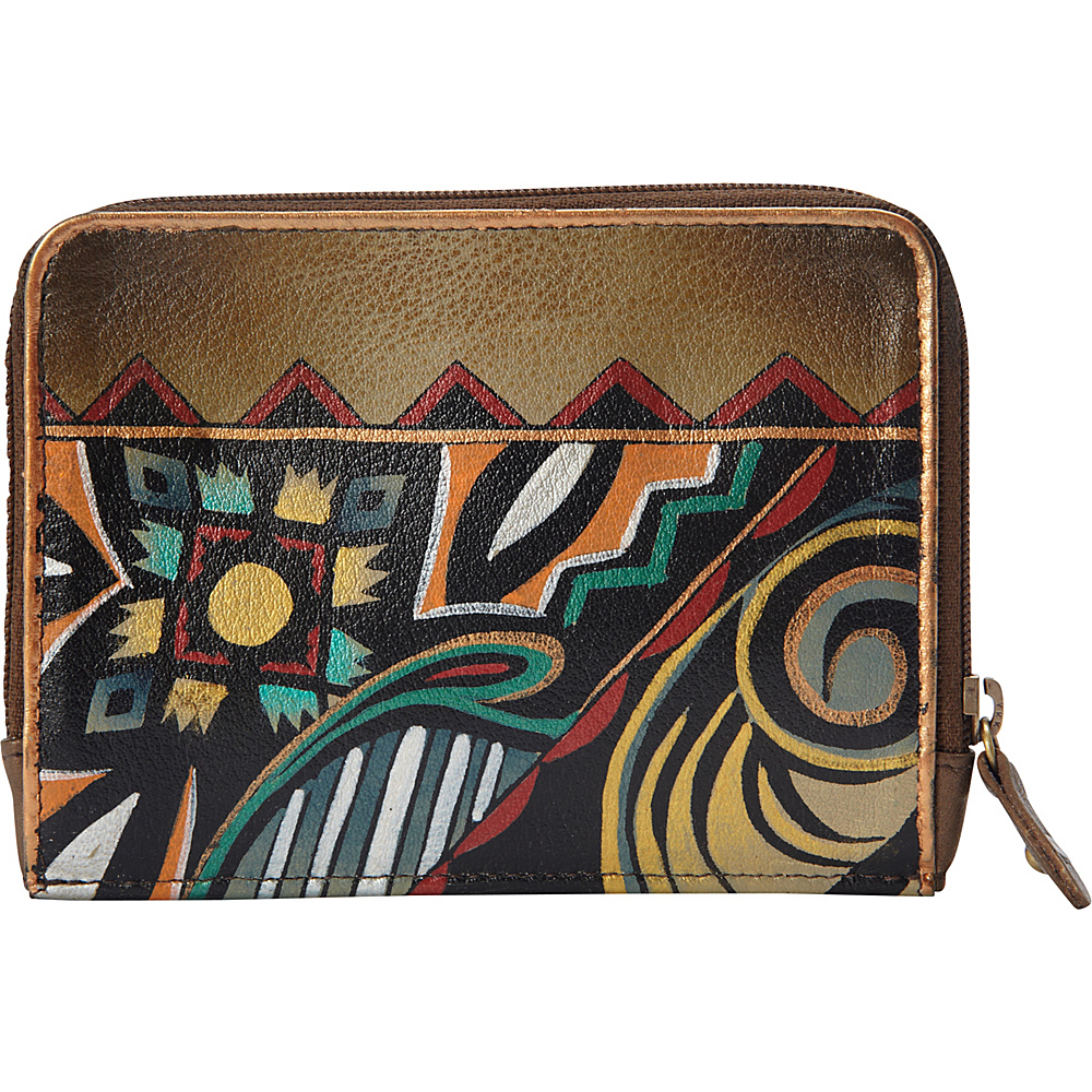 Anuschka Zip Around Credit Card Case Antique Aztec Anuschka Women s Wallets