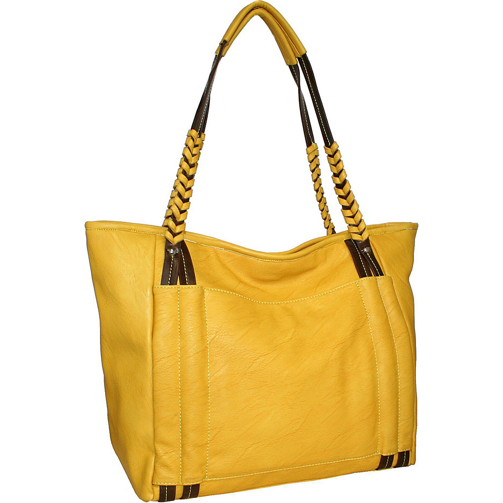 Punto Uno Whip it Tote Mustard Punto Uno Manmade Handbags