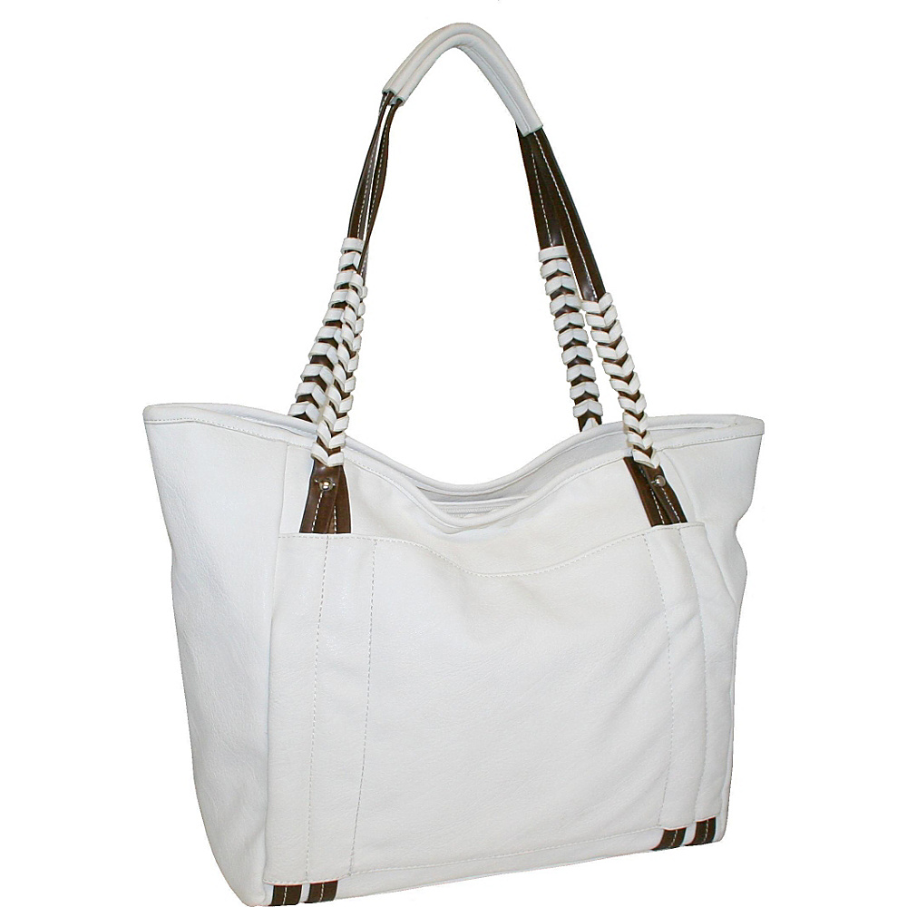 Punto Uno Whip it Tote White Punto Uno Manmade Handbags