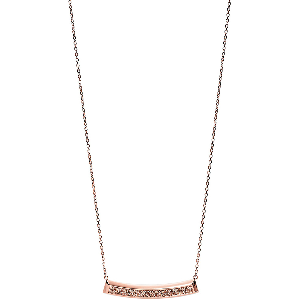 UPC 796483159273 product image for Fossil Bevel Plaque Necklace Rose Gold - Fossil Jewelry | upcitemdb.com