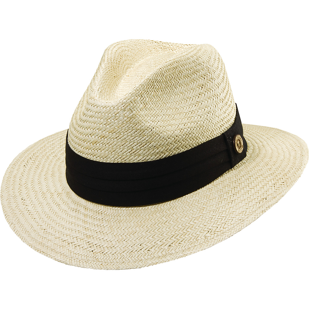 Tommy Bahama Headwear Panama Safari Hat with 3 Pleat Band BLACK S M Tommy Bahama Headwear Hats Gloves Scarves