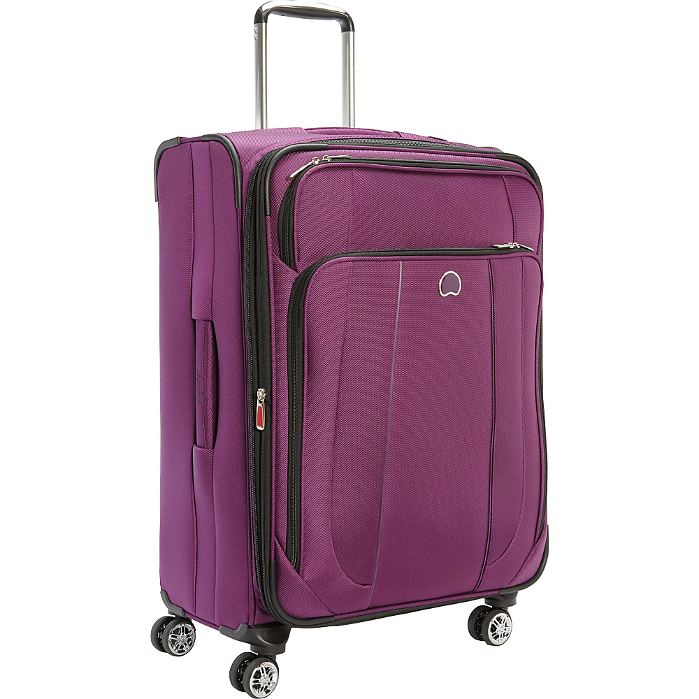 Delsey Helium Cruise 25 Exp Suiter Trolley Purple Delsey Softside Checked