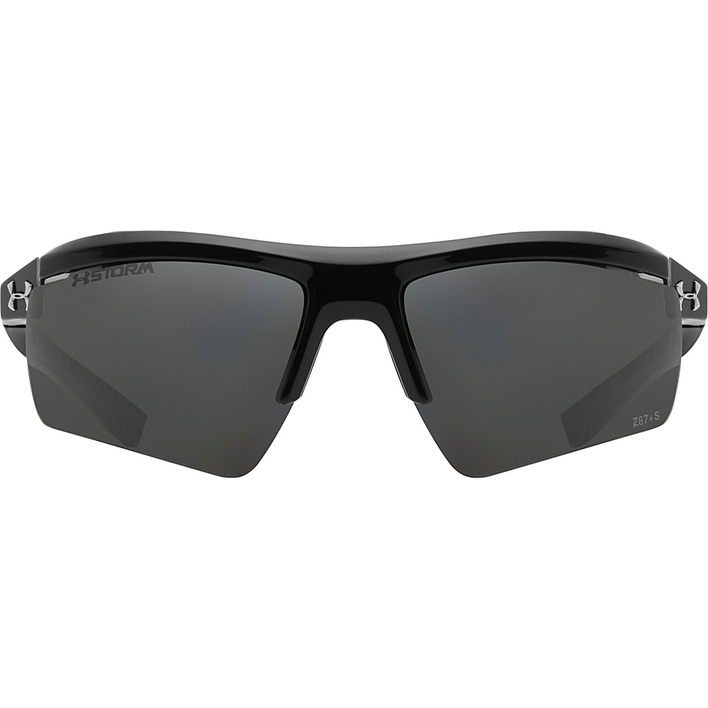 Under Armour Eyewear Core 2.0 Storm Sunglasses Shiny Black Gray Storm ANSI Polarized Under Armour Eyewear Sunglasses
