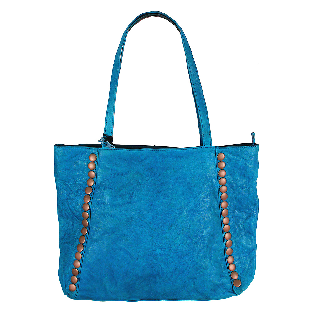 Latico Leathers Bowie Tote Crinkle Blue Latico Leathers Leather Handbags