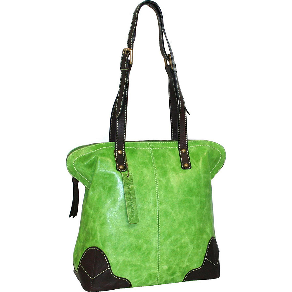 Nino Bossi Dalia Dome Satchel Apple Green Nino Bossi Leather Handbags