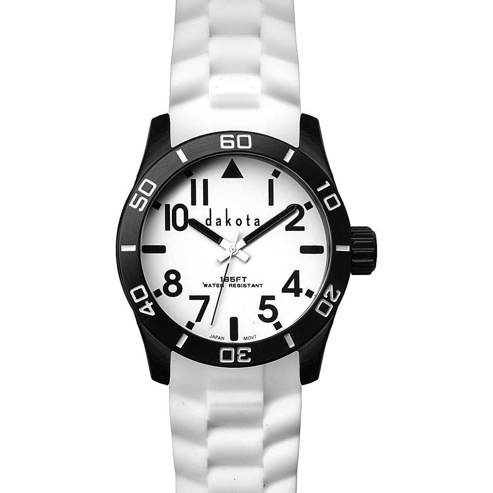Dakota Watch Company Oversized Aluminum Diver Watch White Black Dakota Watch Company Watches