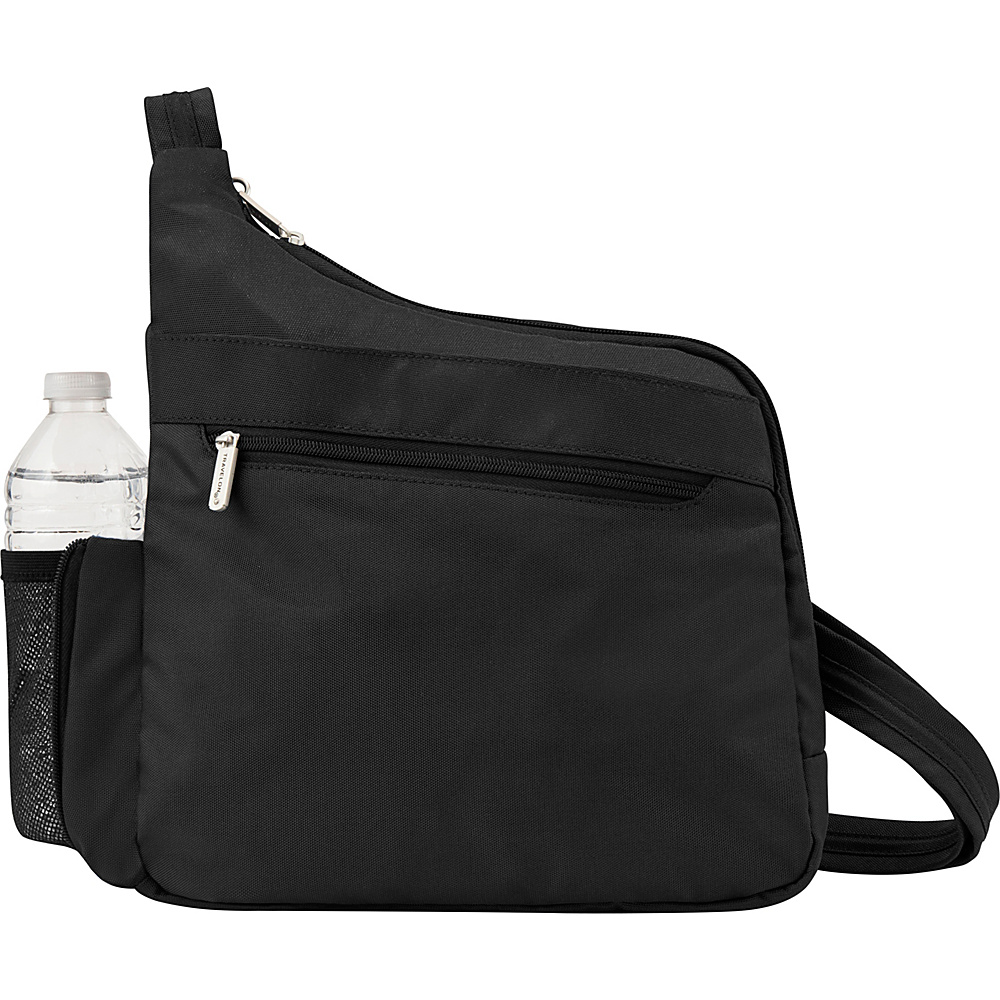 Travelon Anti theft Classic Messenger Style Crossbody Black Travelon Fabric Handbags