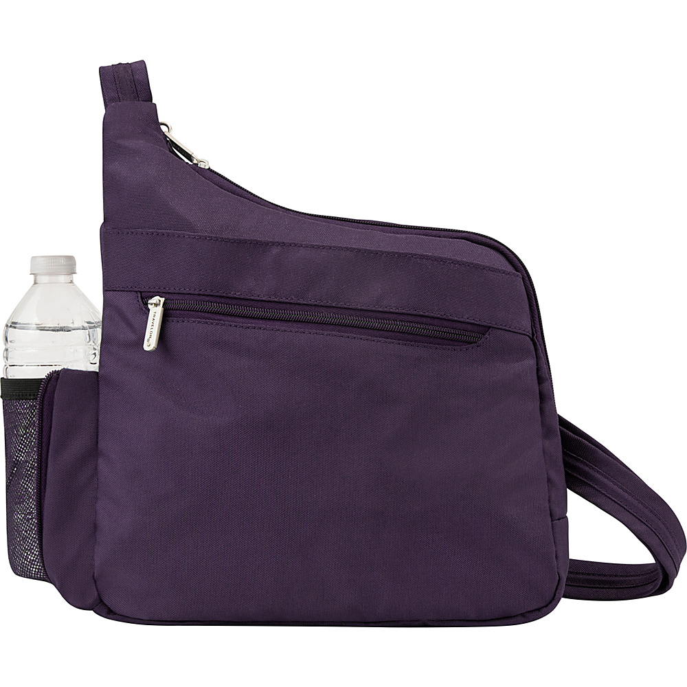 Travelon Anti theft Classic Messenger Style Crossbody Purple Travelon Fabric Handbags