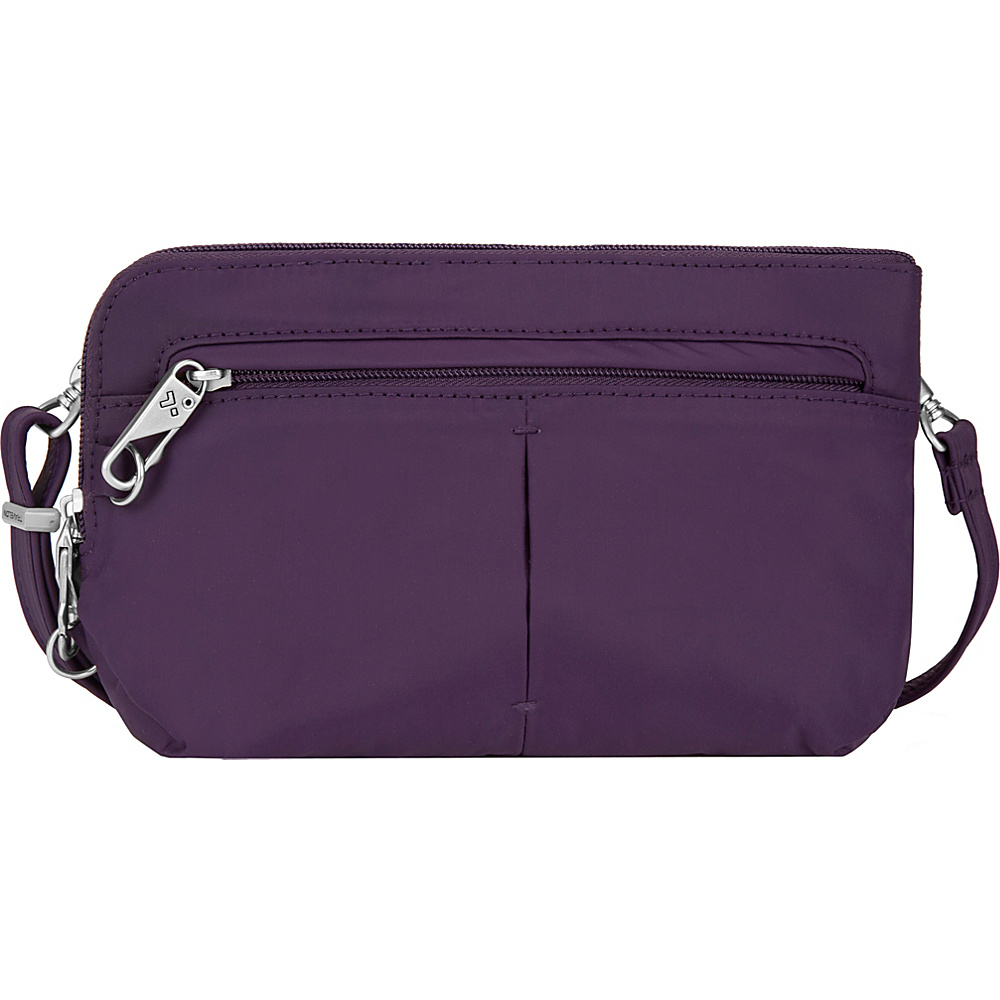 Travelon Anti Theft Classic Light Convertible Crossbody and Waistpack Purple Sand Travelon Fabric Handbags