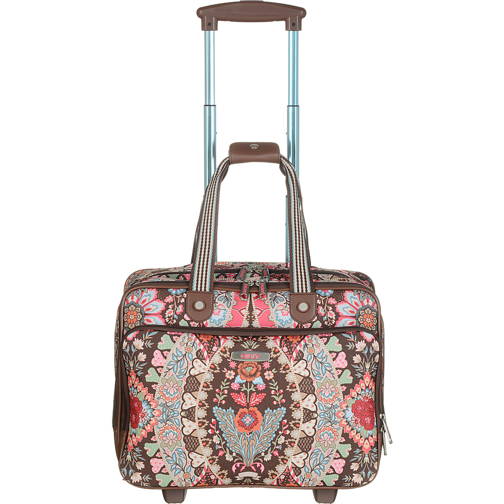 Oilily Travel Office Bag On Wheels Brown Oilily Small Rolling Luggage