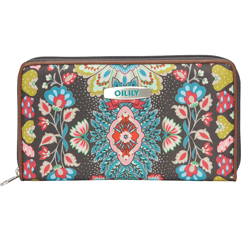 Oilily Travel Organizer Wallet Charcoal Oilily Ladies Clutch Wallets