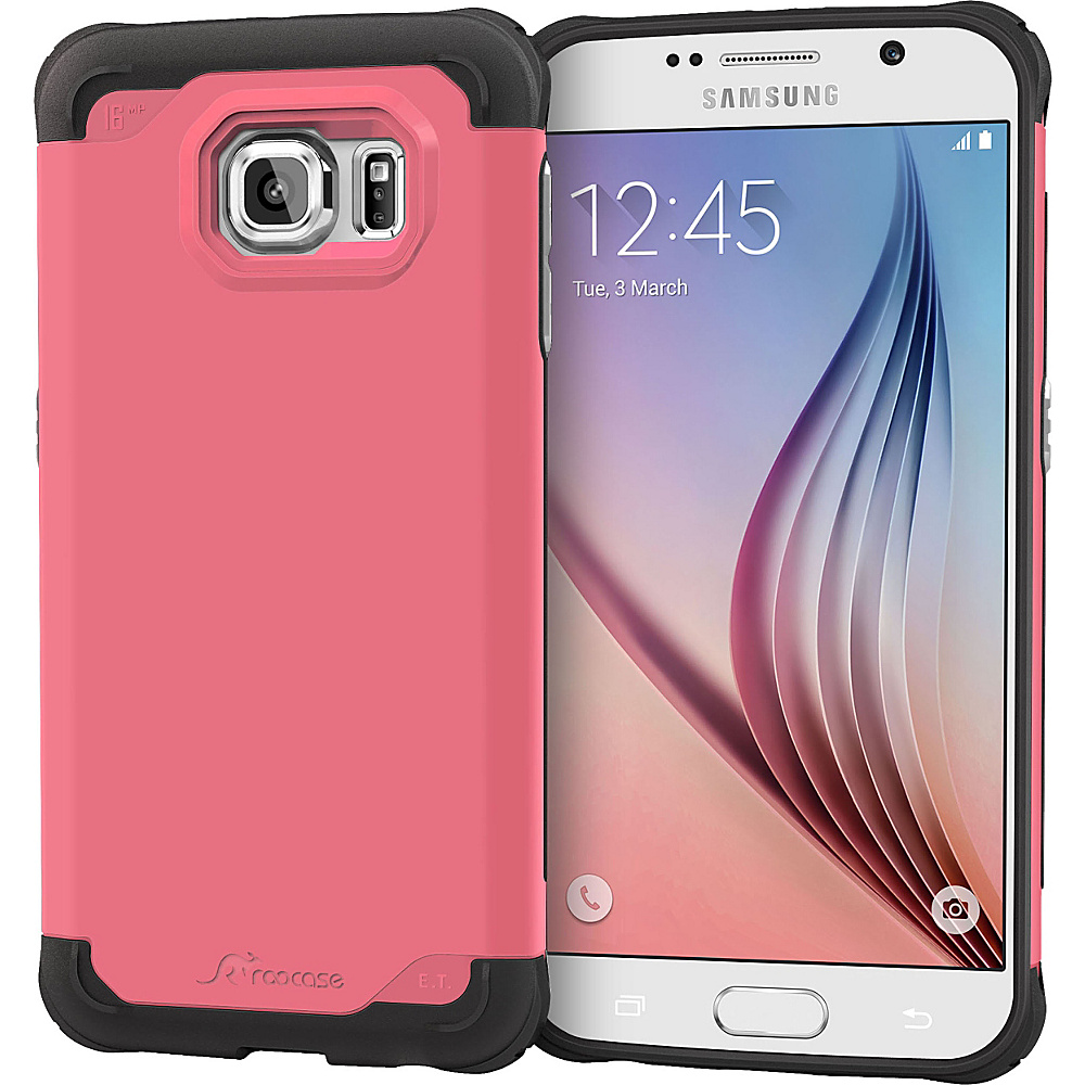 rooCASE Samsung Galaxy S6 Exec Tough Case Corner Protection Armor Cover Pink rooCASE Electronic Cases
