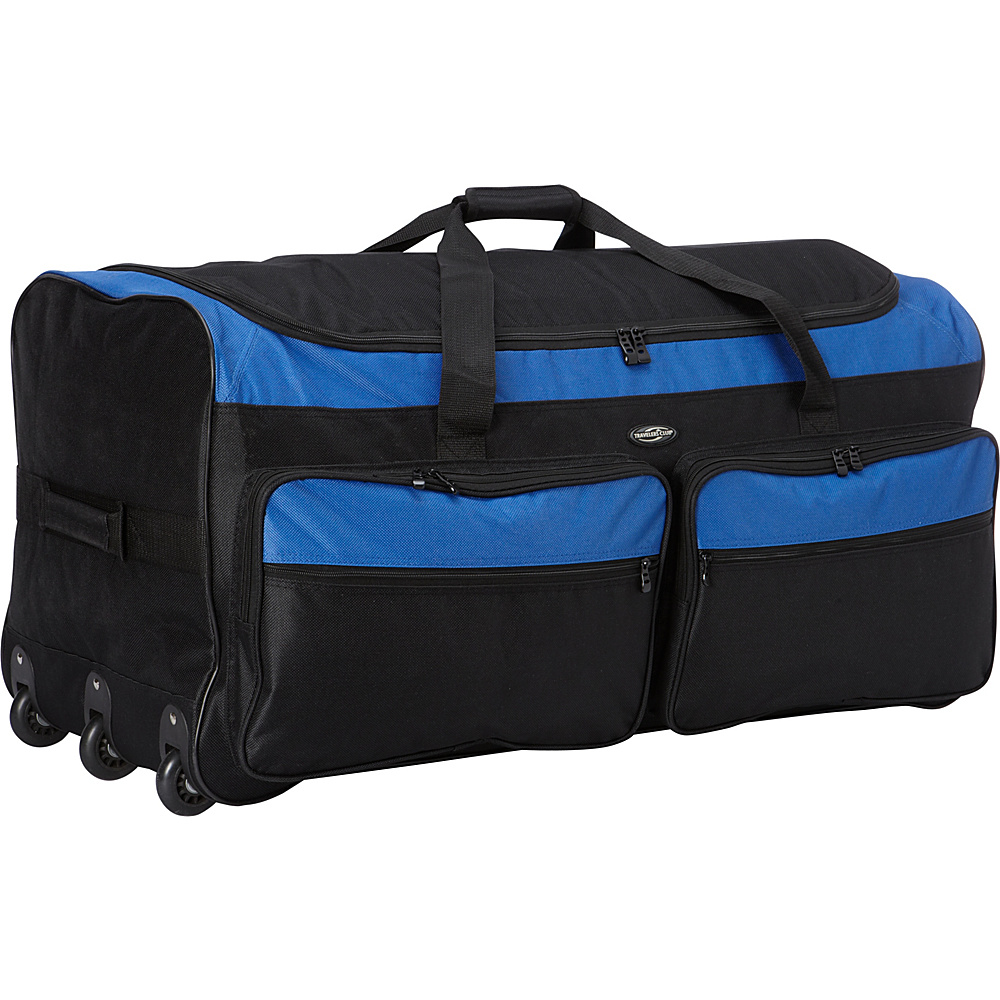 Travelers Club Luggage Space Saver 36 Tri fold Rolling Locker Blue Travelers Club Luggage Rolling Duffels
