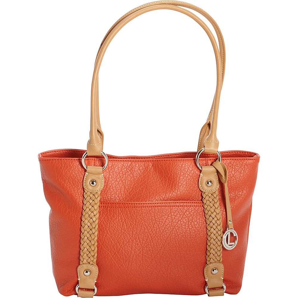 Aurielle Carryland Braided Pebble Tote Poppy Aurielle Carryland Manmade Handbags