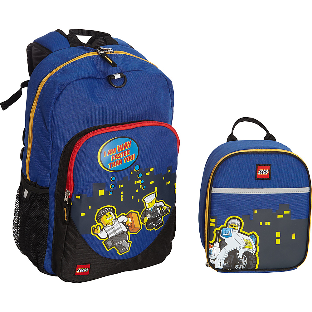 LEGO Police City Nights Backpack Police City Nights Lunch Bag Blue LEGO Everyday Backpacks