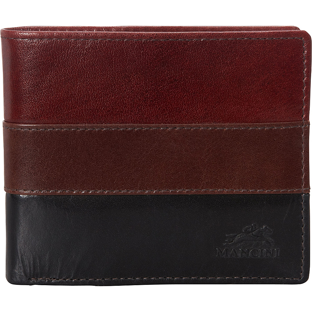 Mancini Leather Goods Mens RFID Center Wing Wallet eBags Exclusive Multi color Mancini Leather Goods Men s Wallets